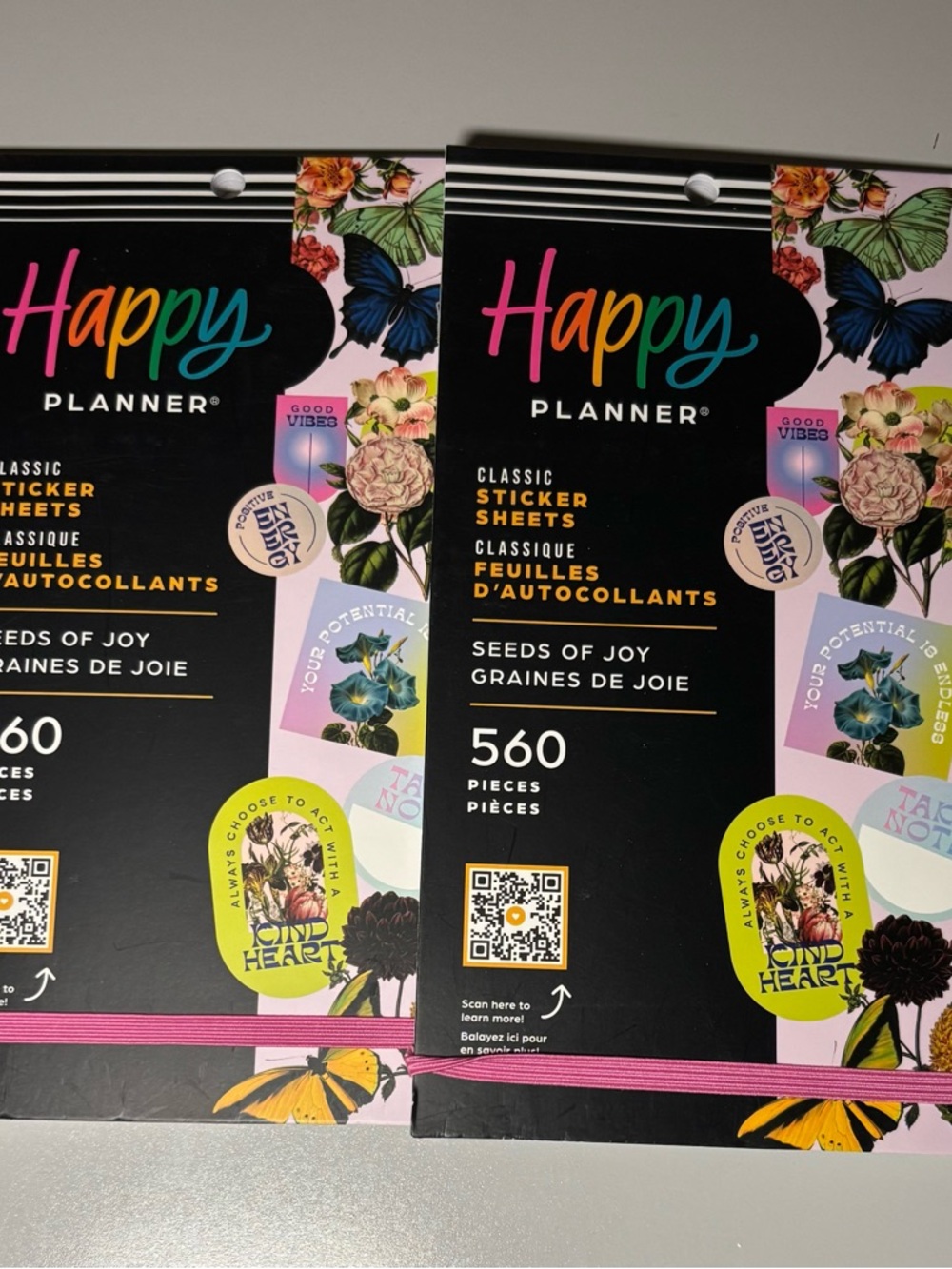Happy Planner Classic Sticker Sheets - Black with Multicolor Accents